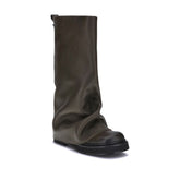 The Attico Brown Calf Leather Bos Taurus Ankle Boots